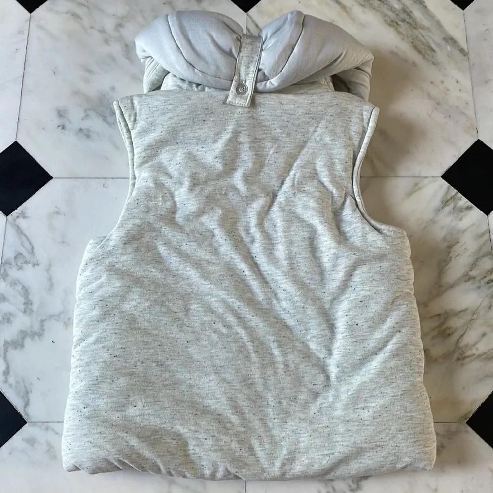Sugar Rush Girls Speckle Puffer Hooded Vest
